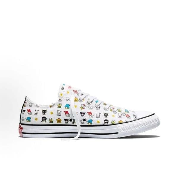 Converse x Hello Kitty and Friends Chuck Taylor All Star Unisex White Canvas Shoes Casual Comfortable Lightweight Breathable All-match Outdoor Fashion Sneakers