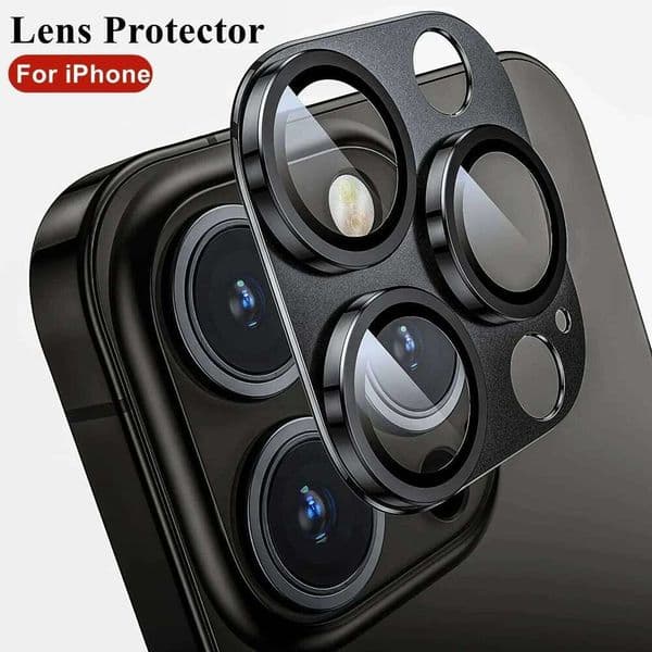 Metal Armor Lens 16 17 13 11 12 14 15 Pro Max Tempered Glass For iPhone Mini Camera Protector