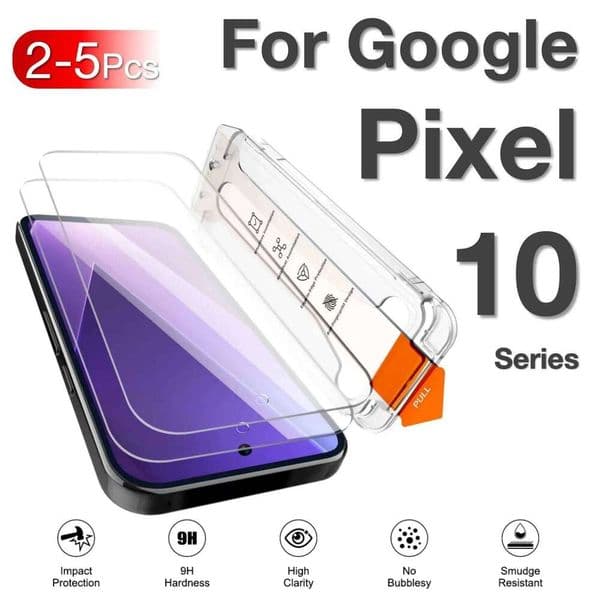 Dust Free Easy Installation Screen Protector For Google Pixel 6a 7 7a 8 8a 9a 9 10 Pro XL Fingerprint Toughened Tempered Glass
