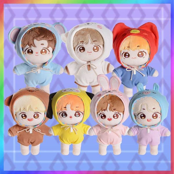 BTS Doll with Clothes Park Jimin Taehyung Min Yoongi Jungkook Kim Namjoon Plush Toy Set