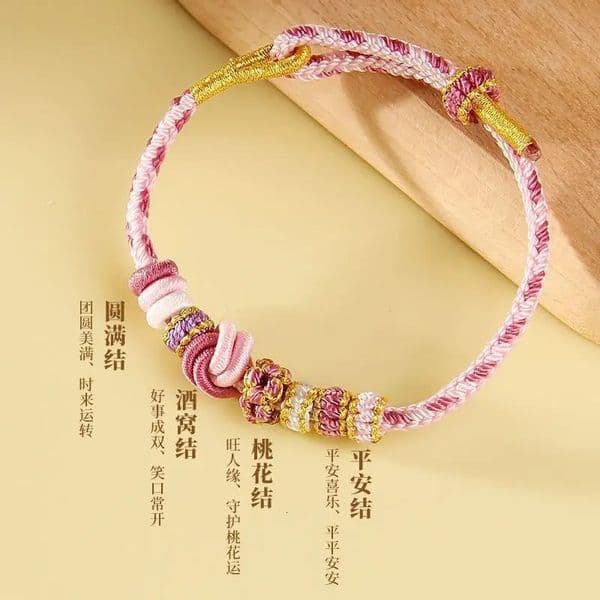 Dragon Year Animal Year Hand Woven Hand Rope Semi-Finished Products Couple Bracelet Wearable Lucky Beads Girlfriend Gifts 260331
