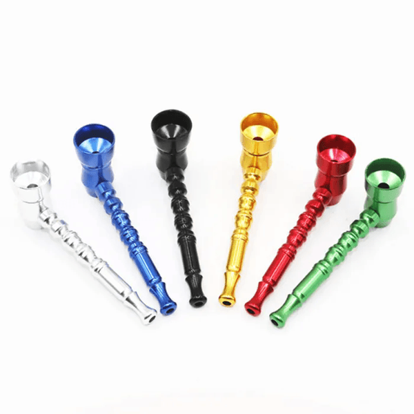 Bamboo Nodes Metal Straight Mini Smoking Pipes Ladies Only Filter Tobacco Holder Innovative Design