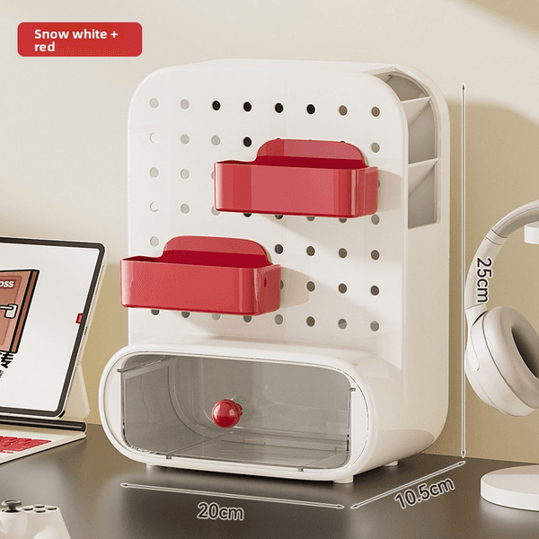 Storage Boxes & Bins---Pegboard Storage Bin, Thickened & Durable, Minimalist Multifunctional Home Organizer for Desk & Wall