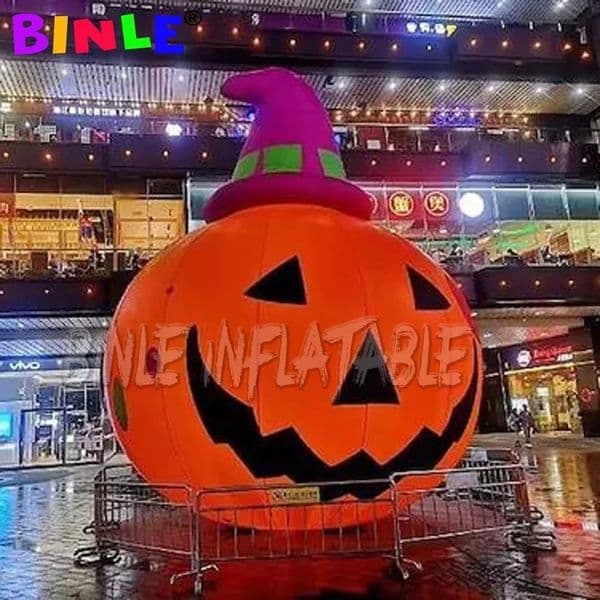 Outdoor Activities Halloween Inflatable LED Pumpkin Model Decoration Balloons with Lighting for Sale