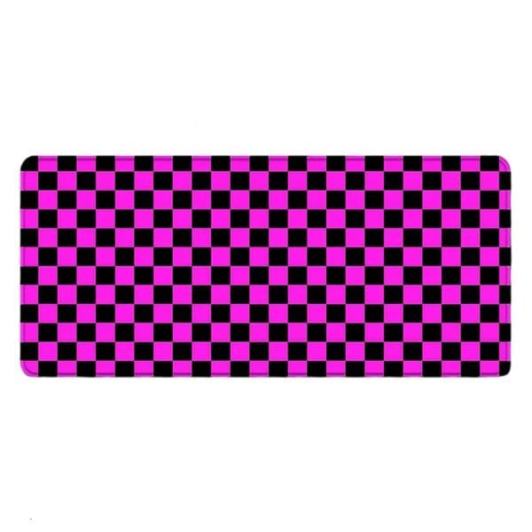 Gaming Mouse Pad Pink Black Checkerboard Extra Large Thickened Office Desk Mat