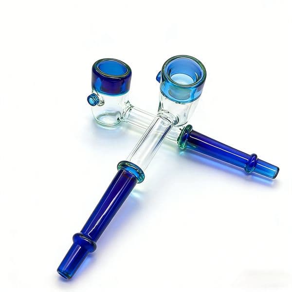 HIgh quality Heady Bamboo Shape Hammer Glass sherlock hand pipe Colorful smoking Portable Pocket Smoke tobacco pipes