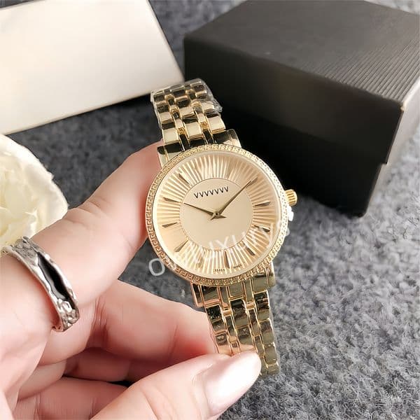 luxury women watches designer Ladies Starry Sky Watch elegant v-tribute watches quartz women versecas watches Medusa Sapphire crystal glass Greek fret watches
