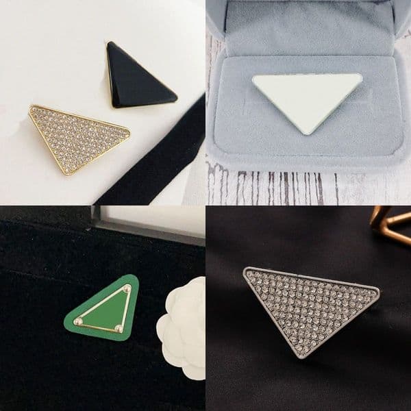 Designers Geometric Diamond Brooches Luxury Womens Brooch Exquisite Design 18k Gold Brooch Fashion Stainless Steel Solid Color Pins Love Gifts Jewelry