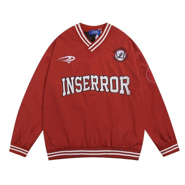 Men's Clothing 2026 New American Jersey Retro College V-Neck Baseball Jacket Sports Sweatshirt Couple's Style