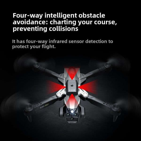 K10max Drone Obstacle Avoidance Remote Control Aircraft Optical Flow Hovering Three-Lens HD Aerial Photography Quadcopter Kuhangxin 202642