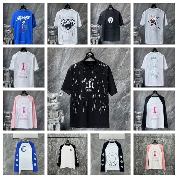 Chrome designer men t shhirts chrome tshirt designer t shirts men tshirt womens tshirt mens women letter printed tshirts summer long sleeve tops teest-shirts top