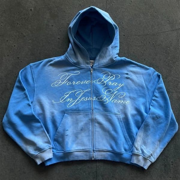 Blue Fashion Oversized High Quality Y2K Clothing Hoodie with Plaid Lining Sweatshirt Streetwear 251013