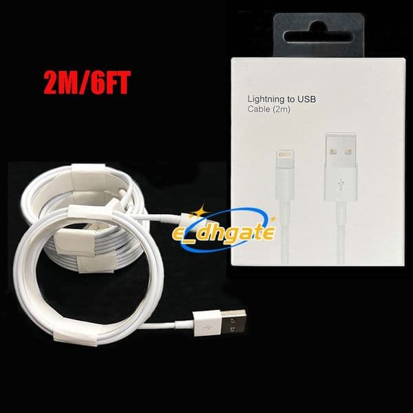 High Quality 2m 6FT 1m 3FT USB A Type C Cables Fast Charging Cords Quick Phone Charger Cord iPhone Cable for iPhone 7 8 X 11 12 13 and Samsung Android Smart Phones