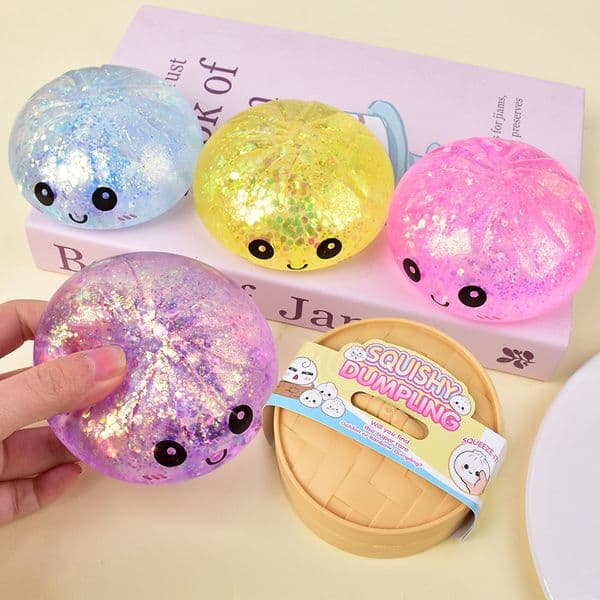 Colorful Smiling Face Simulation Steamed Bun Squishy Cute Slow Rising TPR Stress Relief Ball Kawaii Soft Decompression Toy For Kids Adults Fun Gift