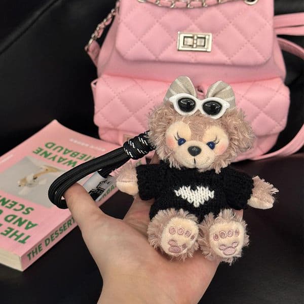 New Cute Rabbit Hug Sherry Mei Duffy Bear Plush Doll Girl Bag Keychain Gift Pendant Doll