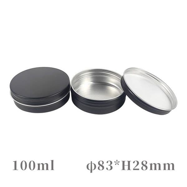 200pcs/lot 3.5oz Colorful Aluminum Tin Jar Refillable Cosmetic Containers Bottle 100ml Aluminum Screw Lid Round Tin Packaging Box