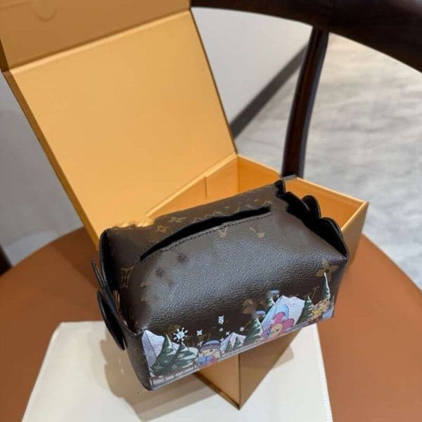 Leather Tissue High-End Coffee Table Living Room Car Storage Box Light Luxury Home Decor Ins Style