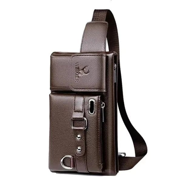 Unisex One Shoulder Multifunctional Sports Running Large Capacity Waist Retractor Mens Chest Bag Casual Messenger Wallet 260403BANJIA