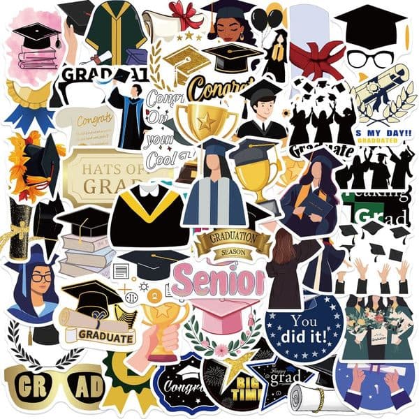 Cross-border new 2026 graduation season decorative sticker photo frame photo prop graduation ceremony party waterproof sticker