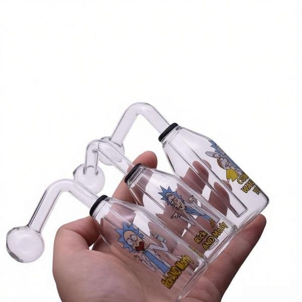 Colorful Mini Portable Glass water Bongs With Removable Glass oil burner smoking banger bowl small Bubbler Beaker Bong hookahs