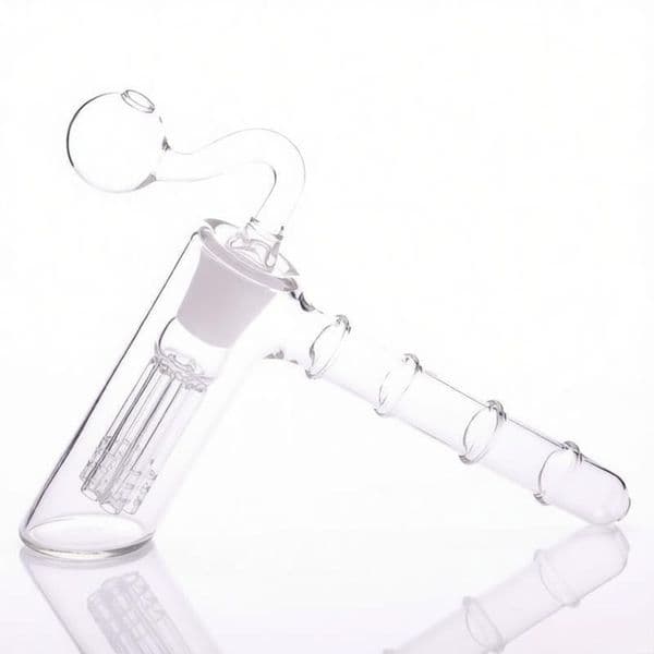 Clear 18mm Female Glass Hammer Oil Burner Bong Set with 6 Arm Perc Glass Percolator Bubbler Ash Catcher 18mm Male Smoking Oil banger bowl
