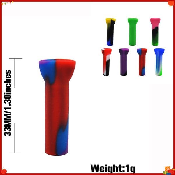 MIni Colorful Silicone Filter Tips Flat Mouth Tip Eco-friendly Reusable Mouthpiece Rolling for Cigarette Holder Smoking Pipe Dry Herb Tobacco Papers