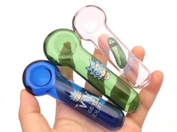 Travel Newest Portable Smoking Glass Hand Pipes Dry Herb Tobacco Oil Burner Unique Pot Tube Mini Small Bowl Fumed Colorful Spoon Pipe