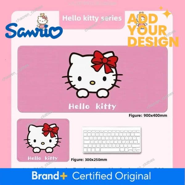 Kid Desk Mat Hello Kitty Leather Mouse Pad For Girls Cute Cartoon Print Learning Waterproof Non-Slip Table Mat Office Mouse Pad