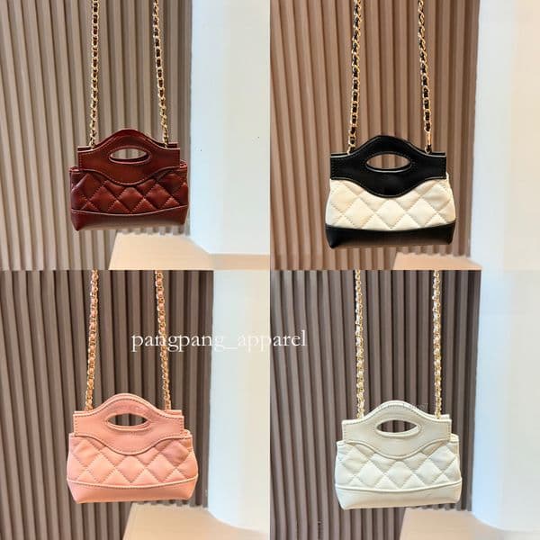 New Arrivals 26a Classic Mini Flap mini makeup vanity 31 mini Bag Designer Totes CF Tweed Quilted Bags Leather Metal Hardware Matelasse Crossbody Shoulder bag f0f