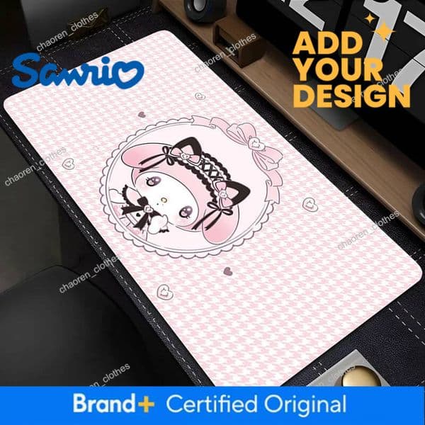 Designer Mouse Pad PC Accessories HD Keyboard Pad Office Desk Mat Anime Mousepad Natural Rubber Anti Slip Gaming M-My Melody Extended Pad