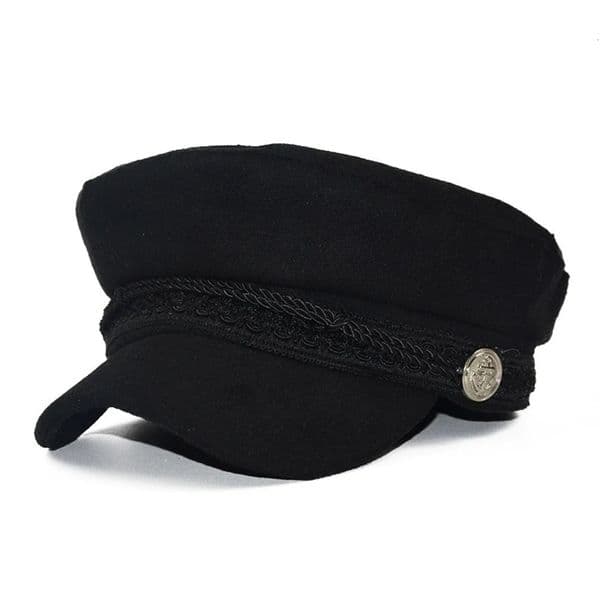 Fashion Women Men Spring Autumn Sailor Black Ladies Beret Top Captain Cap Travel Octagonal Hat 260403