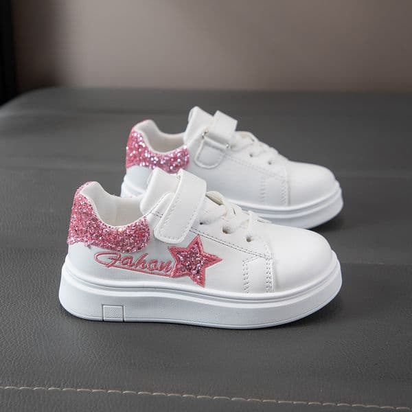 Best Shoes Kids 2026 Girls Cute Princess Shoes PU Leather Heel Casual Shoes Comfort Walking School Shoes For Toddler Kids Party Daily Wear Classic White Free shipping
