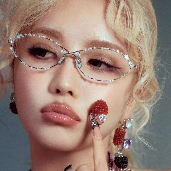 Free Shipping High Value 2026 New Vintage Oval Sunglasses For Women Fashion Metal Frame Rhinestone Decoration Gradient Lens Shades UV400