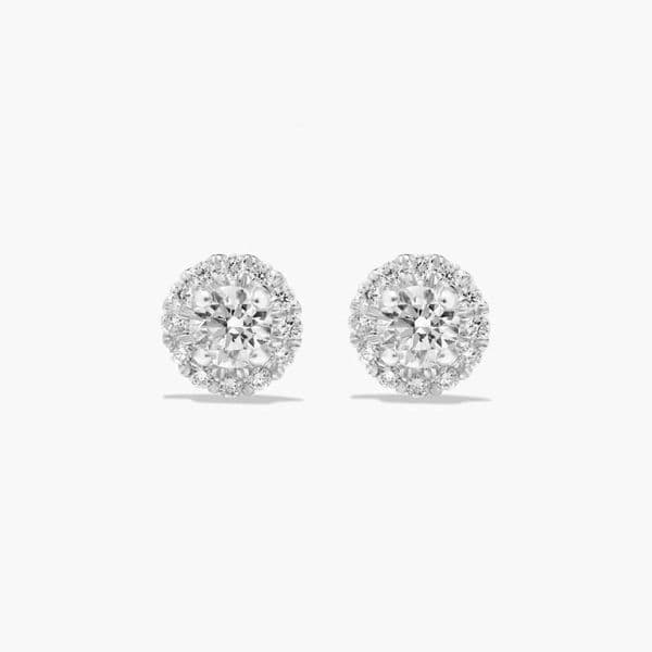 Timeless Shine Sier Moissanite Dia Stud Earrings Shiny Round Shape Perfect Gift for Birthday Anniversary Wedding Gifts