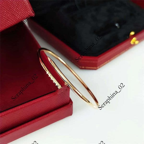Bangle Luxury Thin nail Designer for woman rose gold top V-gold lightweight high-end diamond 18k bracelet Earrings street