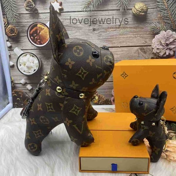 Dog Keychain Bag Big Charm 8 Color 34cm Pendant French Bulldog Keychain Classic Car Key Pendant Bag Decoration Fashion Jewelry Luxury Designer Keychain 34CM 8 Color