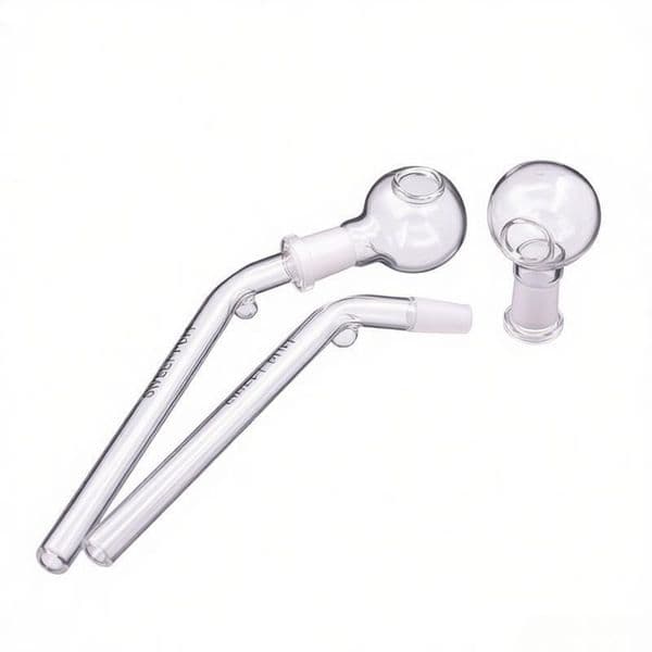 Cheap Wholesale Clear Thick heady Glass Oil Burner Pipe Mini Glass Smoke Straw tube nail Pipes Colorful Smorking Accessories with 10mm dome nail bowl