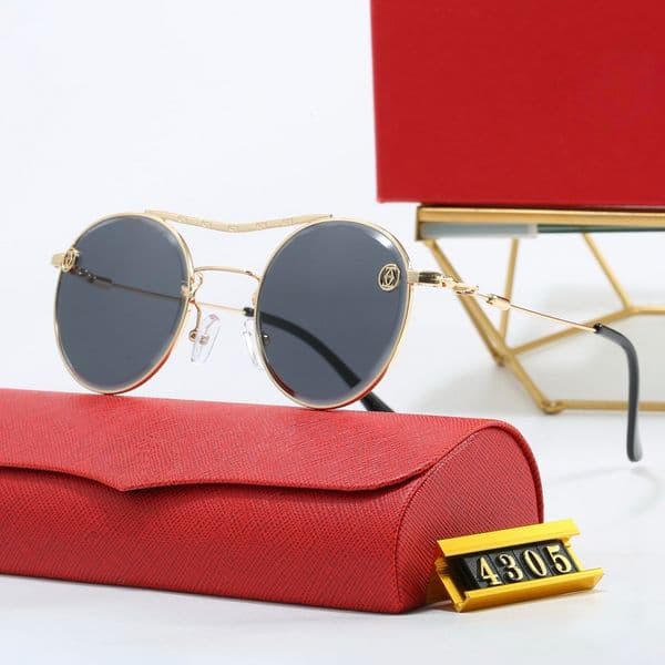 2026 New Luxury Round Sunglasses for Male and Female Designers Double Bridge Sunglasses UV400 Protective Fashion Retro Male and Female Driving Sunglasses
