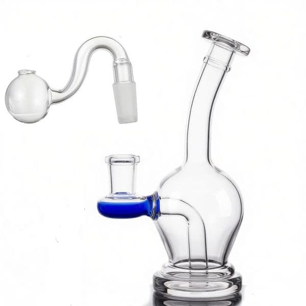 Travel Colorful Mini Water Bongs Pipes bubbler Hookahs Thick heady Glass Water tobacco Bong With 14mm male oil banger or tobacco dry herb bowl for smoking