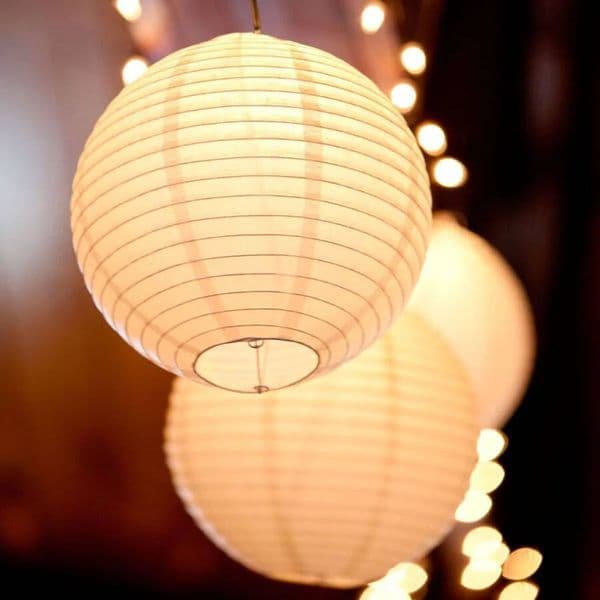 10Pcs/Lot 6, 8, 10, 12, 14, 16Inch Warm White LED Lantern Lights Chinese Paper Ball Lampions For Wedding Party Decoration