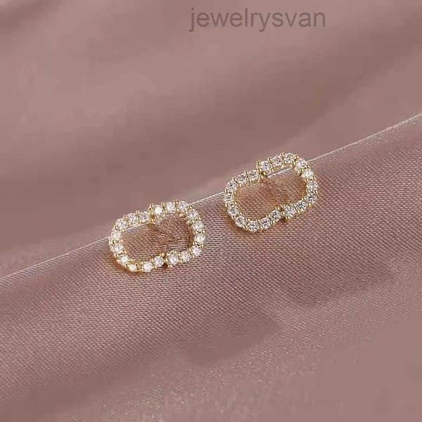 designer earrings hoops earring stud earrings Zircon earrings feminine luxury retro classic geometric hollow letter 18K Gold Plated Silver Plated earrings