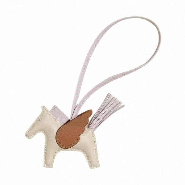 handmade Little Pegasus Bag Charm Sheepskin Hand-sewn High-end Rodeo Pony Pendant Keychain Car Hanging Decoration C4dD#