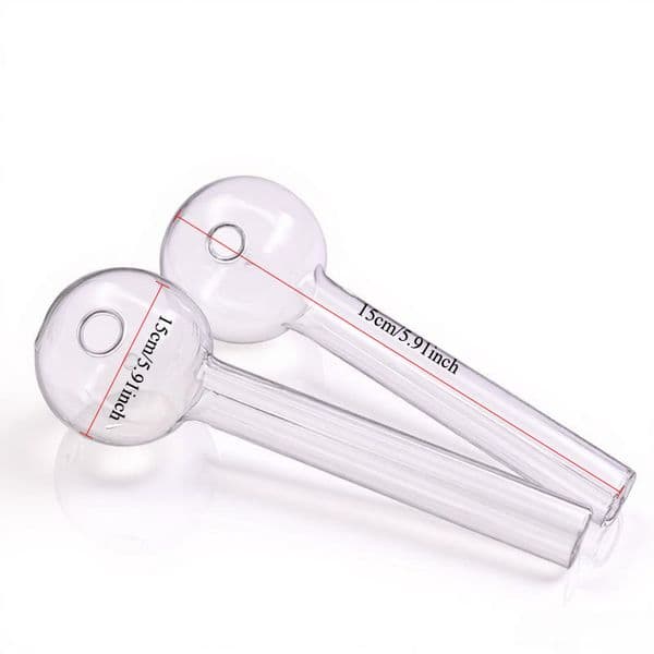 High Quality Super Big 50mm Ball Glass Oil Burner Great Thick Clear thick hady 15cm Glass Tube Oil Burning Pipe Smoking Water Hand Pipe