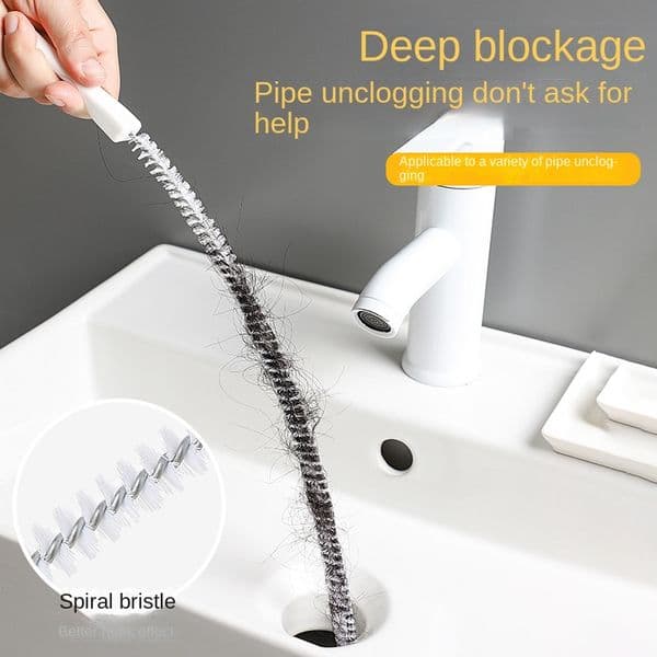Pipe Dredging Brush Bathroom Sewer Hair Remove Sink Cleaning Brush 48/71cm Drain Cleaner Bendable Flexible Cleaning Tools