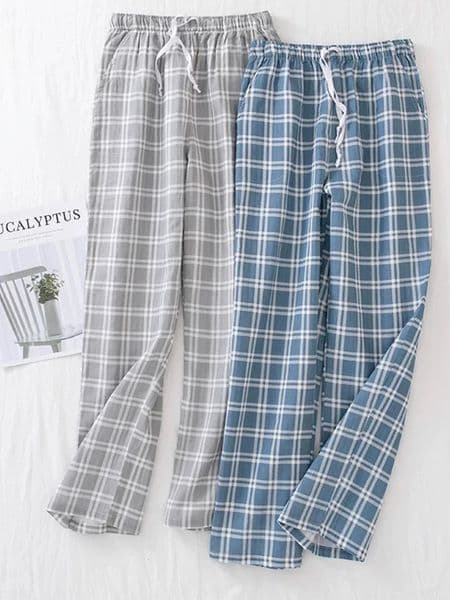 Mens Pajama Pants Spring and Autumn Thin Trousers Casual Summer Large Size Loose Home Pants Can Be Worn Outside 260409BJ