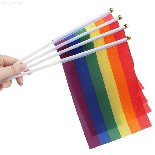 No 8 1421cm Rainbow Hand Waving Flag Hanging Flags