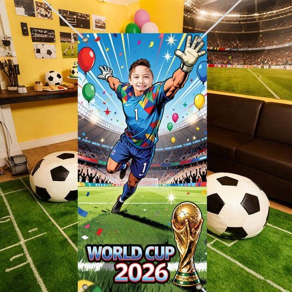 2026 USA-Canada-Mexico World Football Event New Arrival Hollow-Out Door Banner, Party Decor Backdrop Flag