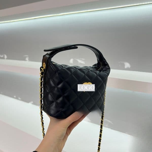 Quilted Shoulder Bag for Women, Luxury Style Flap Handbag with Chain Strap, Casual Daily Crossbody Purse