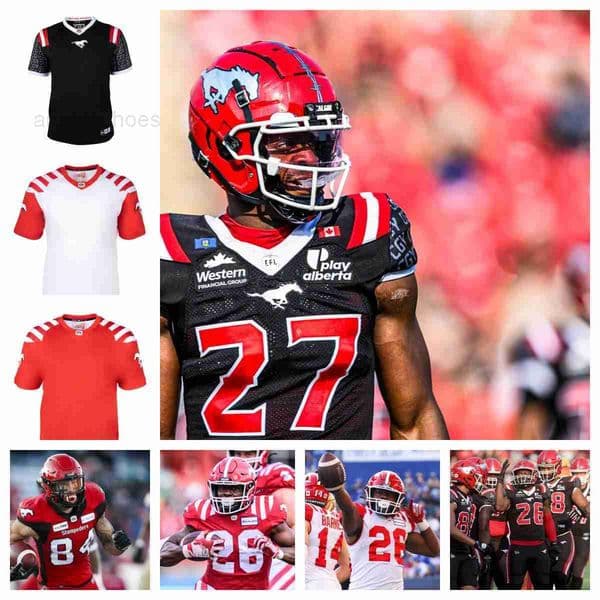Stitched Calgary Stampeders 2026 custom football Jersey Wilson Adams Moncrief Orimolade Walker Barnes Breeze Mills Choquette Pare