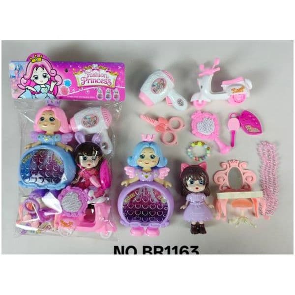 Play House Princess Storage Bag With Accessories Doll